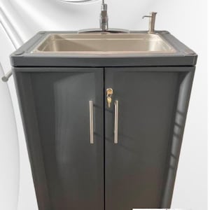 Portable Sink Handwashing, Hot & Cold water, self contained. Lockable w/Key.