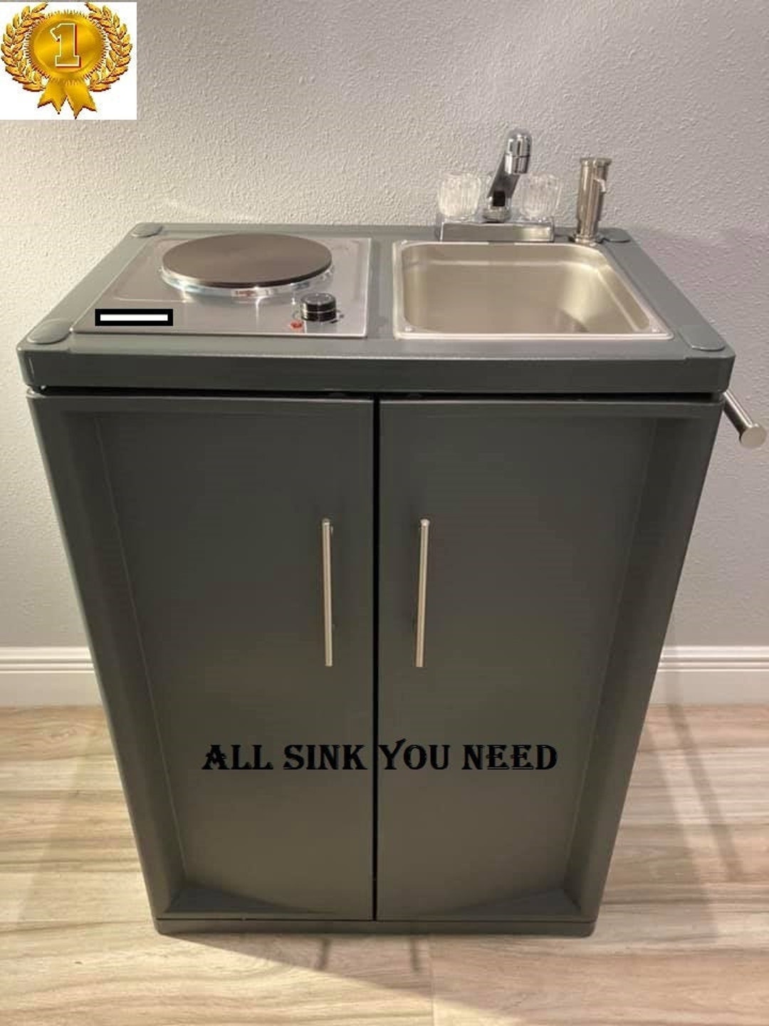 Portable Kitchen Sink With Cold Water, Self Contained. Kitchensink