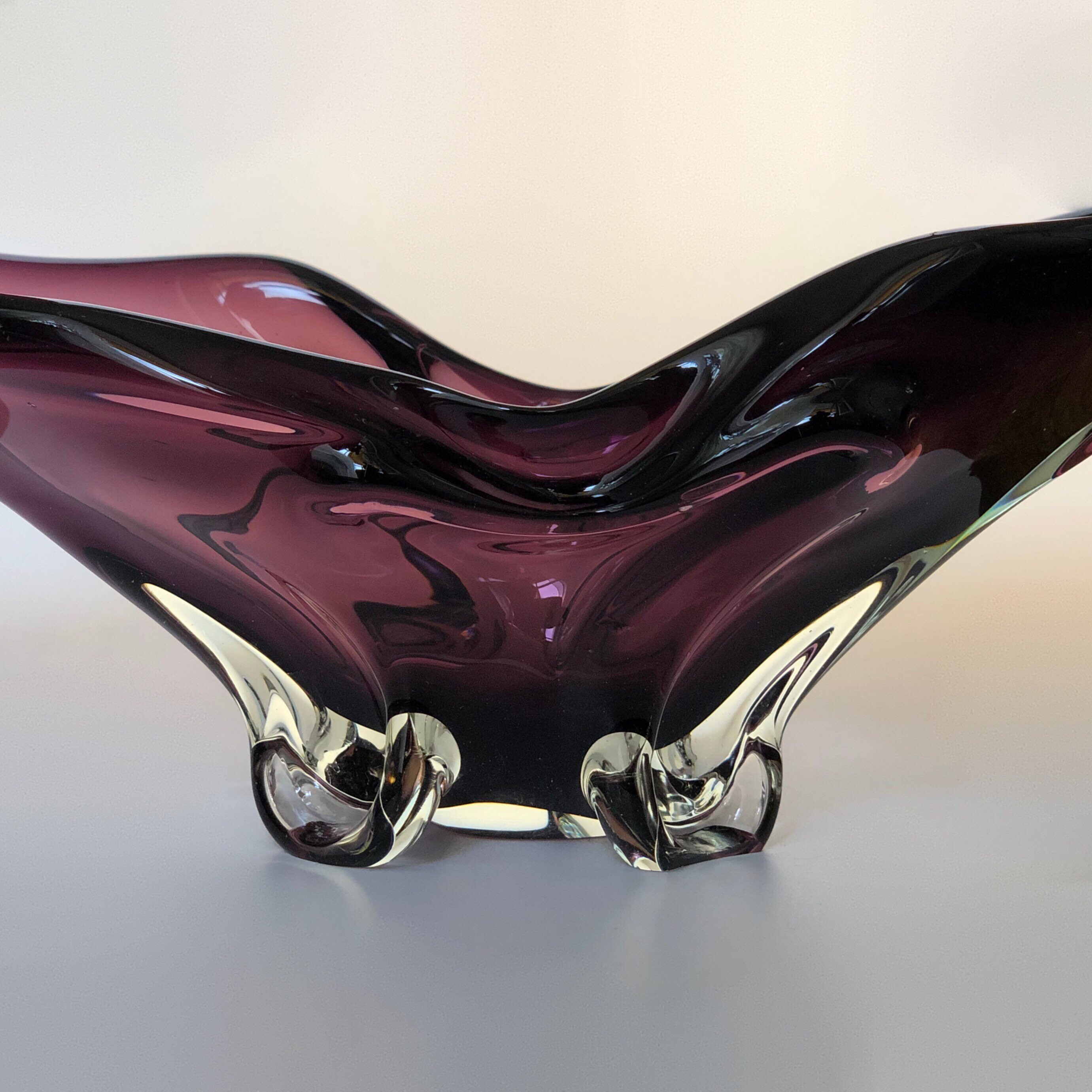 Vintage Murano glass bowl hand blown Italian glass Etsy