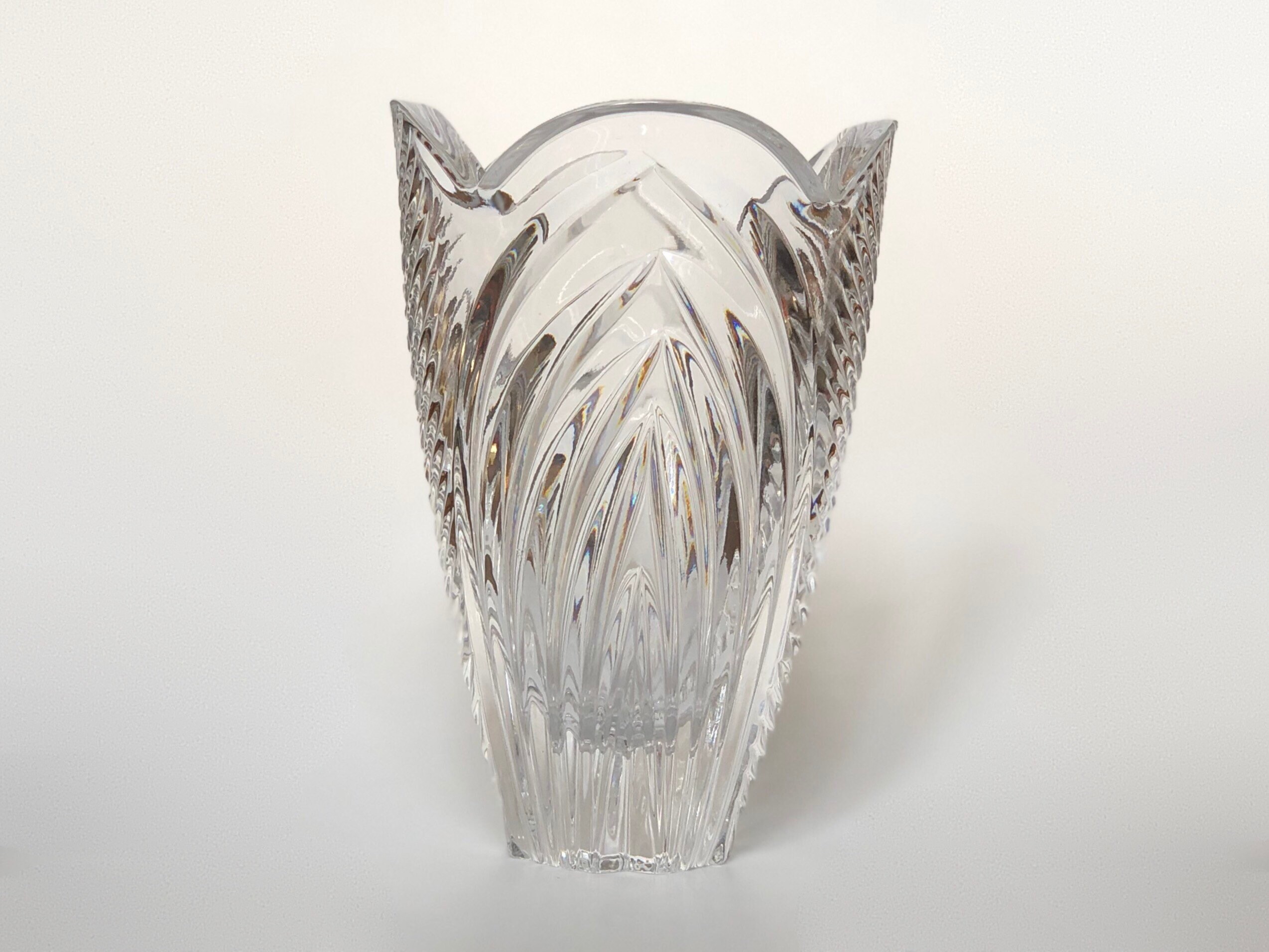 Small vintage crystal vase clear bud vase Etsy