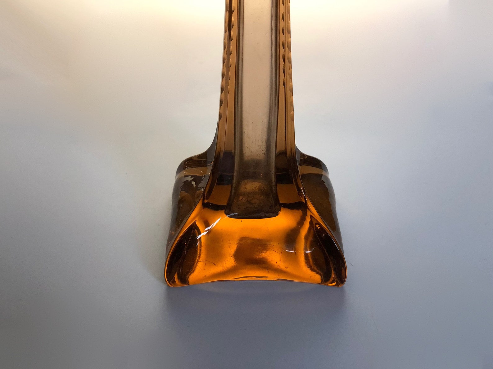 Eiffel Tower Vase 16 Vintage amber glass vase Single flower Etsy