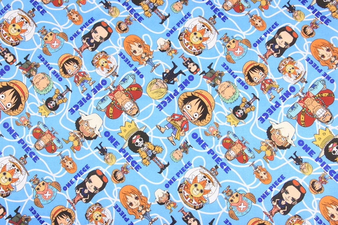 One Piece Japan Anime Fabric 100 % Cotton Fabric Cartoon | Etsy