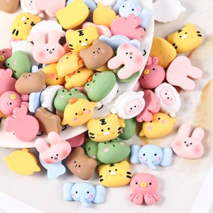 Cute Animal Theme Series Decorazione Cabochon Forniture fai da te Decorazione fermaglio per capelli Charms Kawaii #015