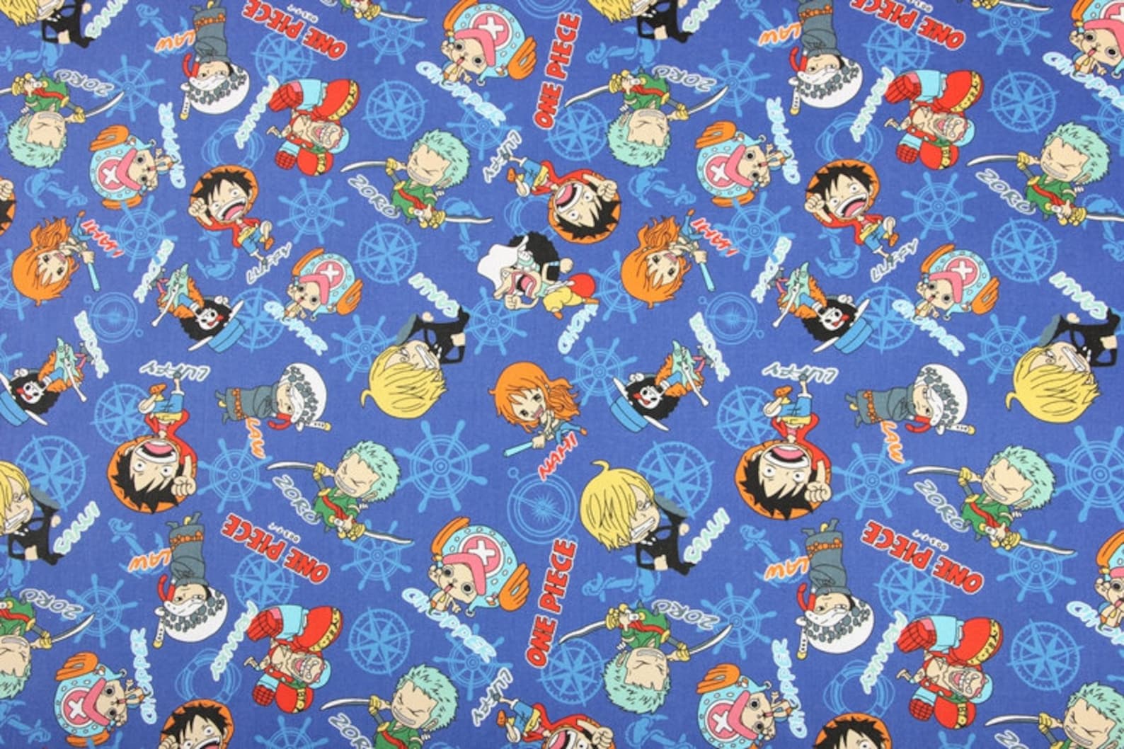 One Piece Japan Anime Fabric 100 tela de algodón tela de Etsy