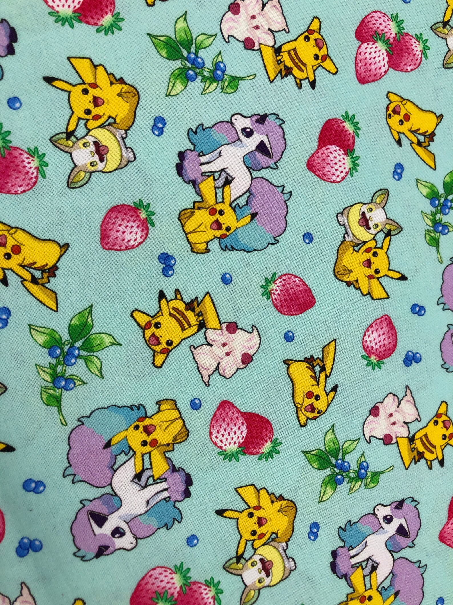Cute Pokemon Fabric Pikachu Fabric Korea Fabric 100 Cotton Etsy