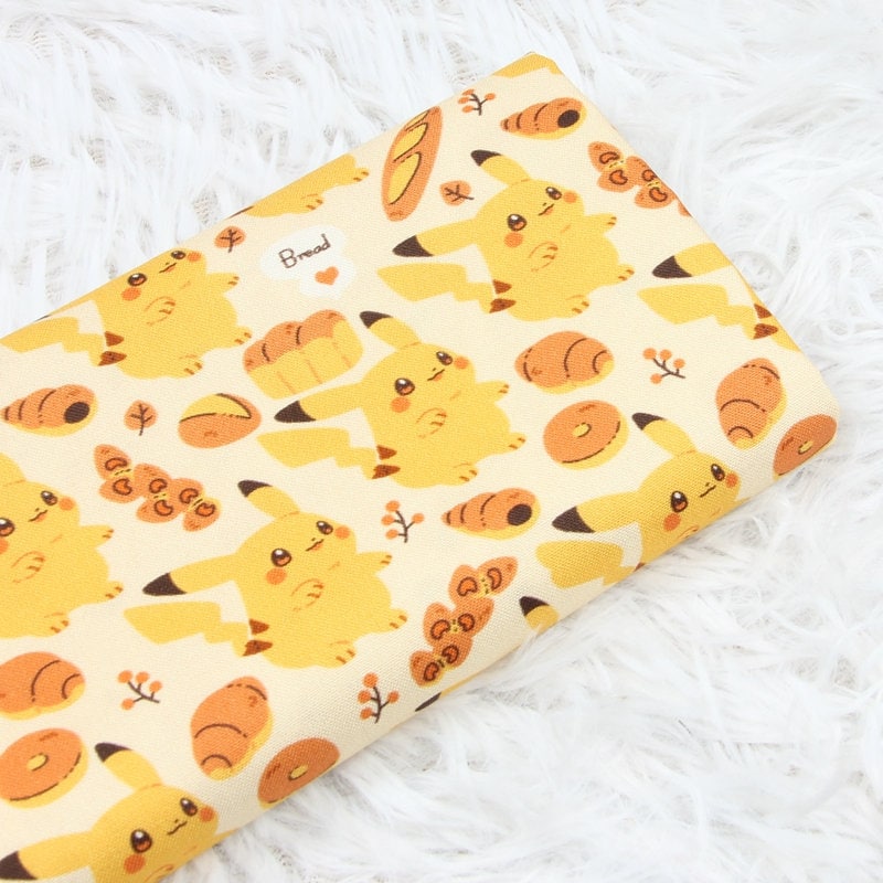 Cute Pokemon Fabric, Pikachu Fabric, 100% Cotton Fabric, Cartoon Fabr…