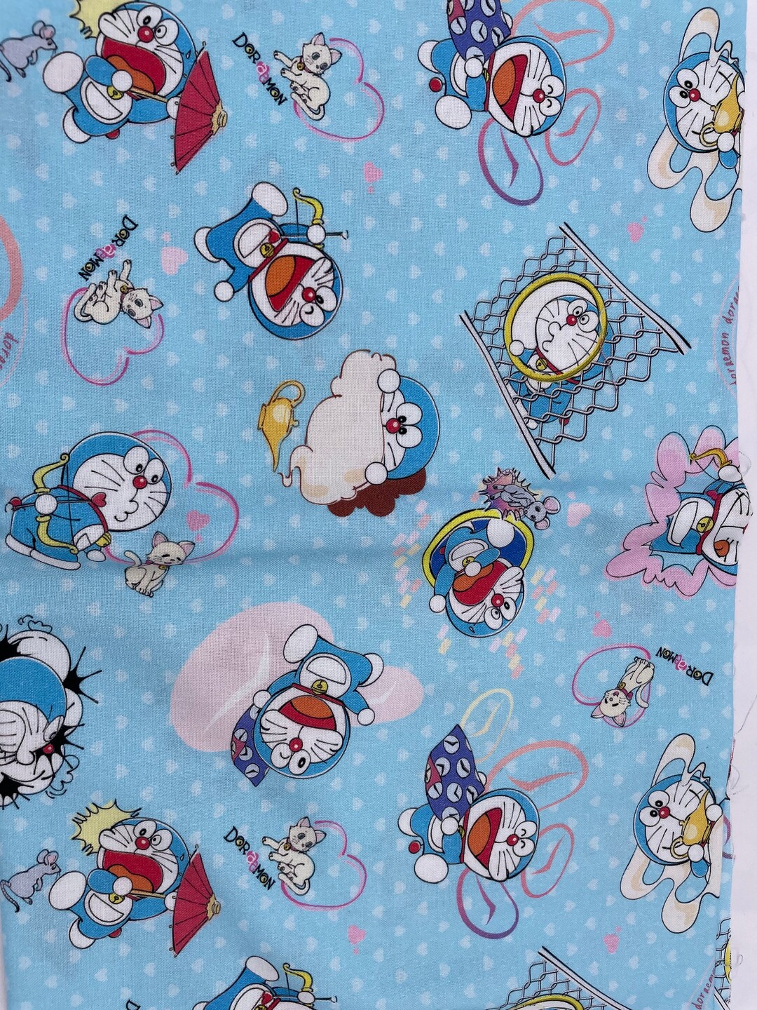 Cute Japan Anime Fabric Doraemon Fabric Korea Fabric 100 Etsy