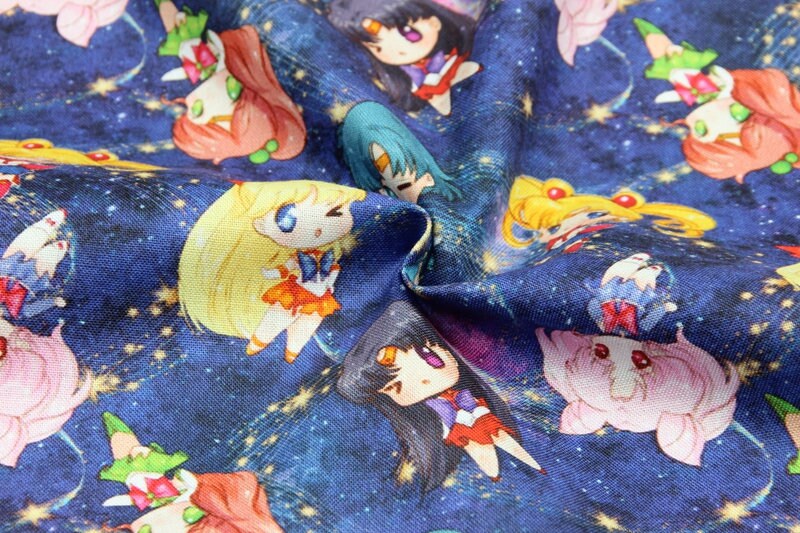 Cute Sailor Moon Fabric 100% Cotton Fabric Japan Anime | Etsy
