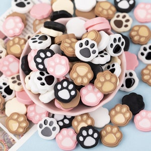 Cute Paw Theme Series Decorazione Cabochon Forniture fai da te Decorazione fermaglio per capelli Charms Kawaii #009