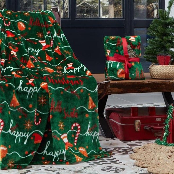 Couvertures cadeaux - Molleton câlin et polaire : super doux et luxueux 100 cm x 170 cm 5 modèles de cadeau couverture pour télévision