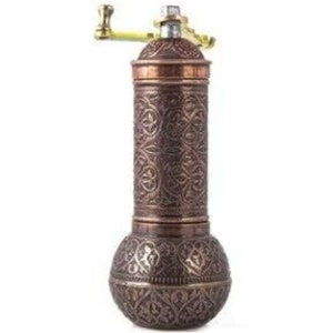 Traditional Coffee Grinder, Handmade Turkish Style with Mill Adjustable Manual 7'- 18cm