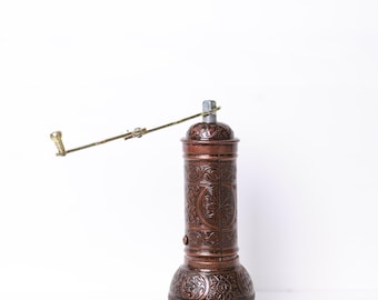 Handmade Turkish Coffee Grinder, Adjustable Manual Mill, Portable Espresso Grinder