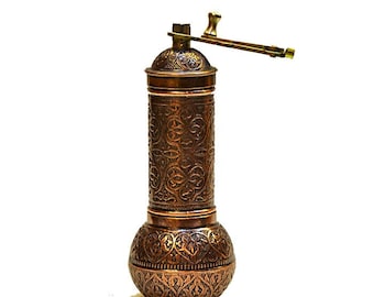 Super Turkish Traditional Coffee Grinder Mill  Big 18 cm Free US Adjustable Manual DIY Multicolor