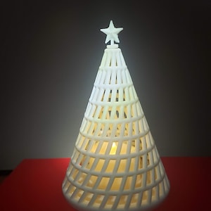 Christmas Tree 3d printed with LED Light for Desk/Table