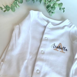 Personalised Initial Baby Sleepsuits | Baby Clothing | Gifts for Newborn | New Baby Gifts | Unisex Baby Clothing | Personalised Baby Romper