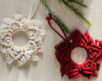 Macrame Snowflake Ornament