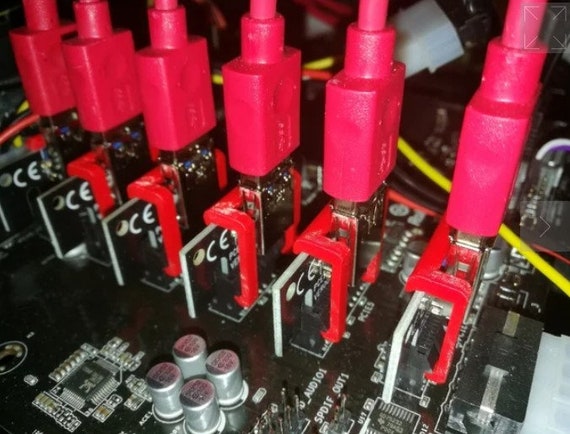 Pcie Riser Lock Clip Nvidia Amd Red Or Black 16pcs Etsy