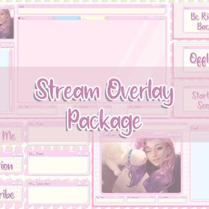 Stream Overlay Package - Cute Pastel Browser v2.0