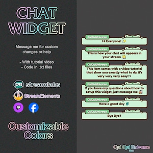 Cute Froggy Chat for Stream - Customizable - Chat Box - Stream Elements and Stream Labs - Twitch, Facebookgg