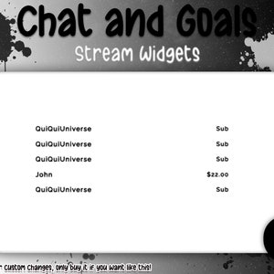 Without Background Black Event List for Stream - Twitch and Facebook