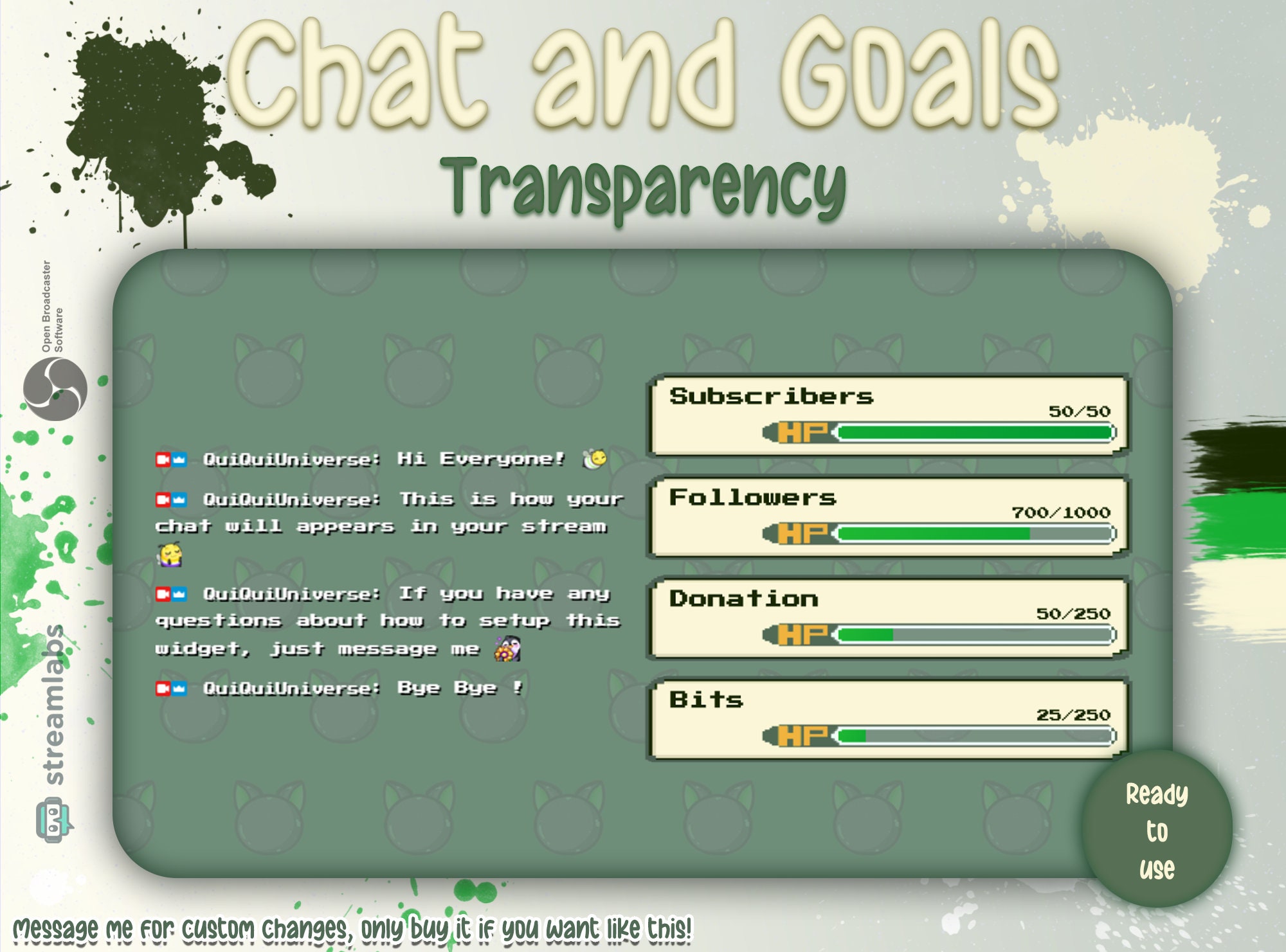 Pokémon Chat and Goals for Stream Twitch Facebookgg - Etsy