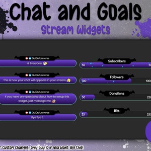Bat Wings Purple Gradient Chat and Goals for Stream - Twitch, Facebookgg