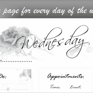 Printable Daily Planner One Page Per Day Plan Every Day Of | Etsy