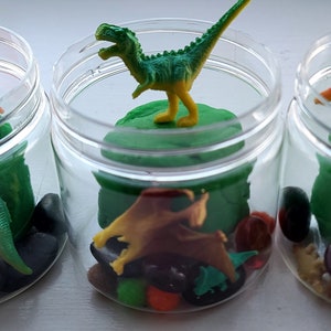 Dinosaur Fun DOUGH Jar Kit Gift or Party Favors