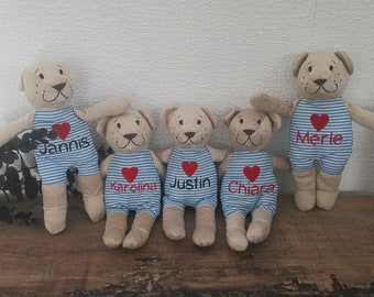 Bärchen mit Name Tröster Geburtstag Geburt Baby Geschenk Taufe Kleinigkeit Geschenk Ostern Kind personalisiert mit Wunschname Teddy love