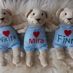 Bärchen mit Name Tröster Geburtstag Geburt Baby Geschenk Taufe Kleinigkeit Geschenk Ostern Kind personalisiert mit Wunschname Teddy love Bild 2