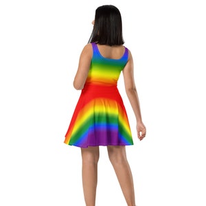 Rainbow Pride Skater Dress | XS - 3XL | Gay Pride | Lesbian Pride | Rainbow Dress | Pride Dress | Pride 2023 | Rainbow Dress | LGBT+