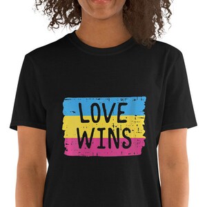 Love Wins Pansexual Shirt | S - 3XL | Pansexual Pride | Pansexual Flag | Pansexual Clothing | Pansexual Colors | Pansexual T-Shirt