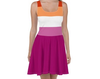 Lesbian Flag Dress | XS - 3XL | Lesbian Pride | Lesbian Dress | Lesbian Colors | Lesbian Clothing | Lesbian Clothes