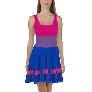Bisexual Flag Dress | XS - 3XL | Bisexual Pride | Bisexual Flag | Bisexual Colors | Bi Pride | Bisexual Clothing | Bisexual Hearts