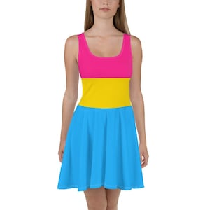 Pansexual Dress | XS - 3XL | Pansexual Flag | Pansexual Pride | Pansexual Colors | Pansexual Clothing | Pansexual Gifts