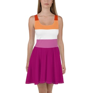 Lesben Flagge Kleid | XS - 3XL | Lesben-Stolz | Lesben Kleid | Lesbische Farben | Lesben Kleidung | Lesben Kleidung