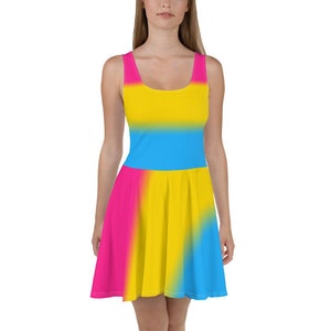 Pansexual Gradient Dress | XS - 3XL | Pansexual Pride | Pansexual Flag | Pan Pride | Pansexual Dress | Pansexual Clothes