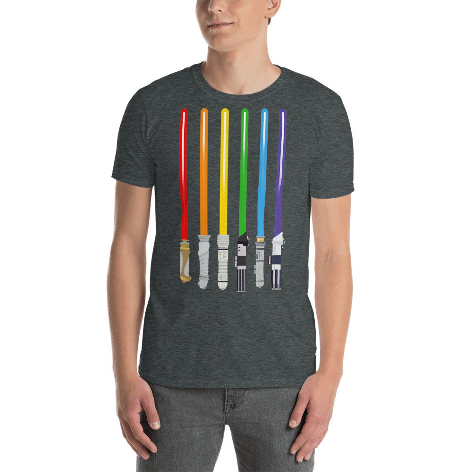 rainbow lightsaber shirt