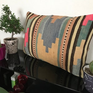 16x24 home decor pillow - pillow covers - turkish pillow rug - decoration pillow case - anatolian pillow kilim rug - handmade pillows rugs