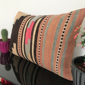 16x24 decorative pillow - pillow covers - turkish pillow rug - decoration pillow case - anatolian pillow kilim rug - handmade pillows rugs