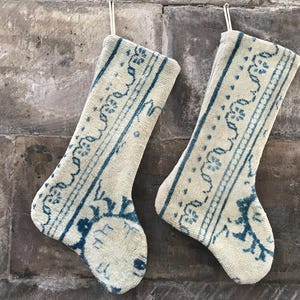 Calza natalizia vintage Kilim: Calza decorativa con tappeto turco