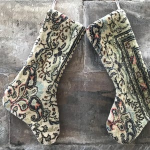 Handmade Kilim Christmas Stocking: Turkish Rug, Boho Decor