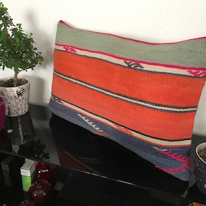 16x24 home decor vintage rug pillow cover - pillow case - boho decor pillow cover - amazing rugs cushion - oriental kilim rug pillow covers