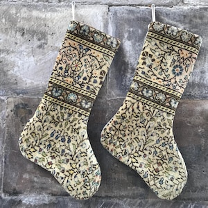 Handmade Kilim Christmas Stocking: Turkish Rug, Boho Decor