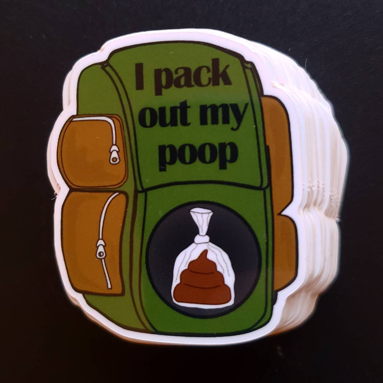 I Pack Out My Poop Sticker LNT Leave no trace hiking Etsy