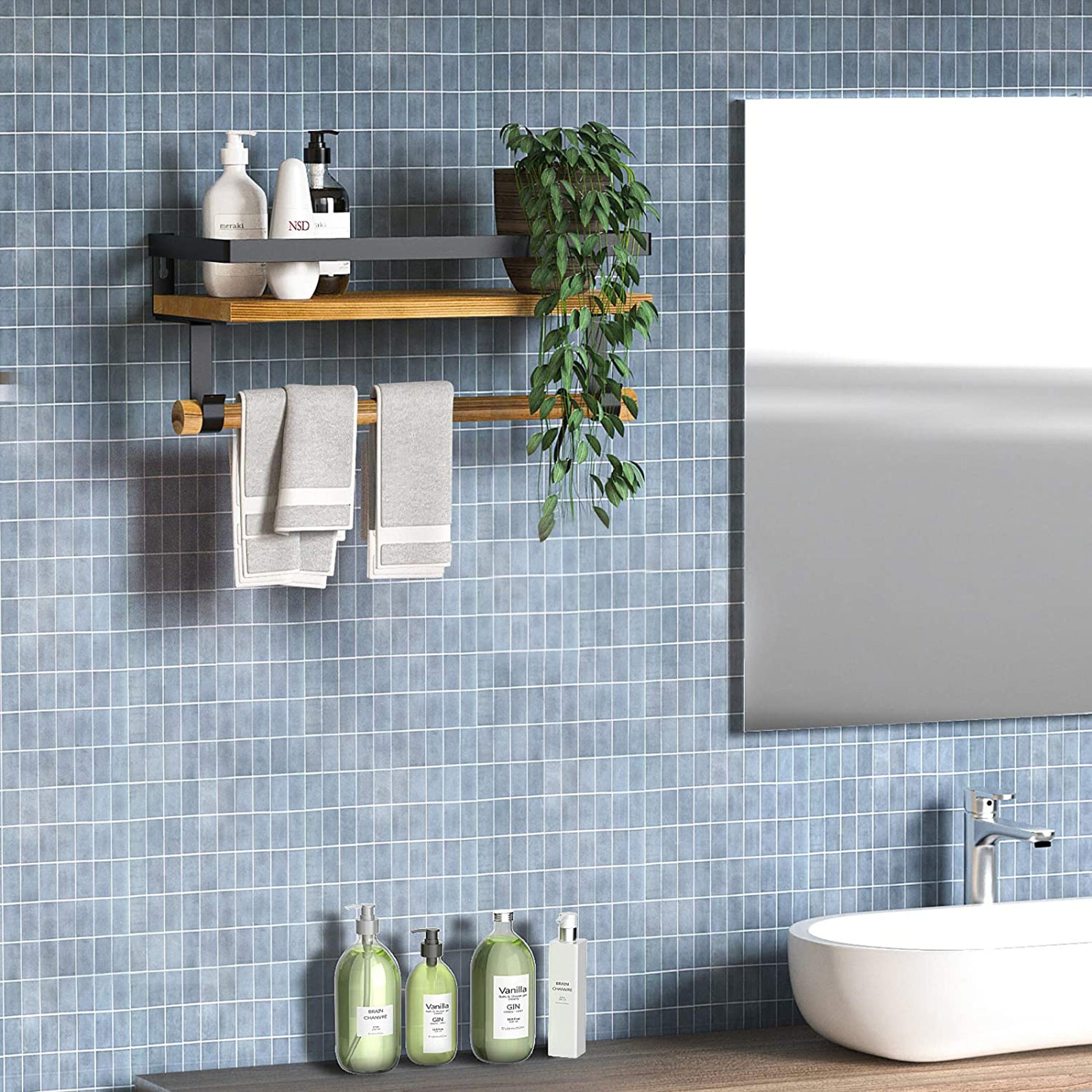 Floating Shelves Shelf with Hooks wall mounted Easy to Etsy