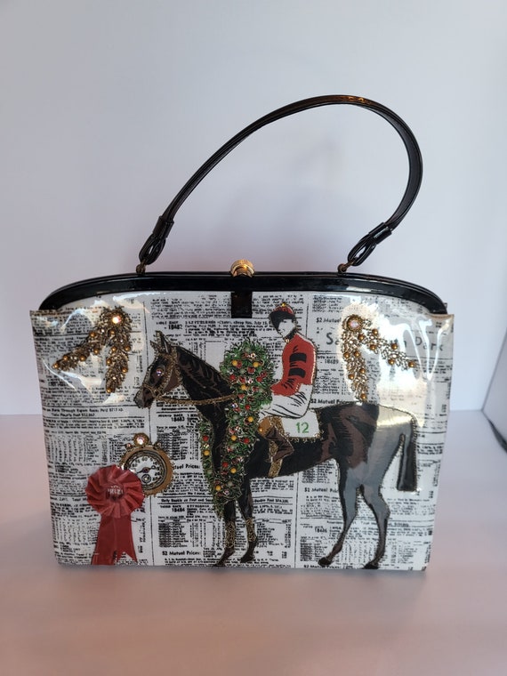 RARE Vintage Soure' New York Racehorse Handbag Collectible -  UK