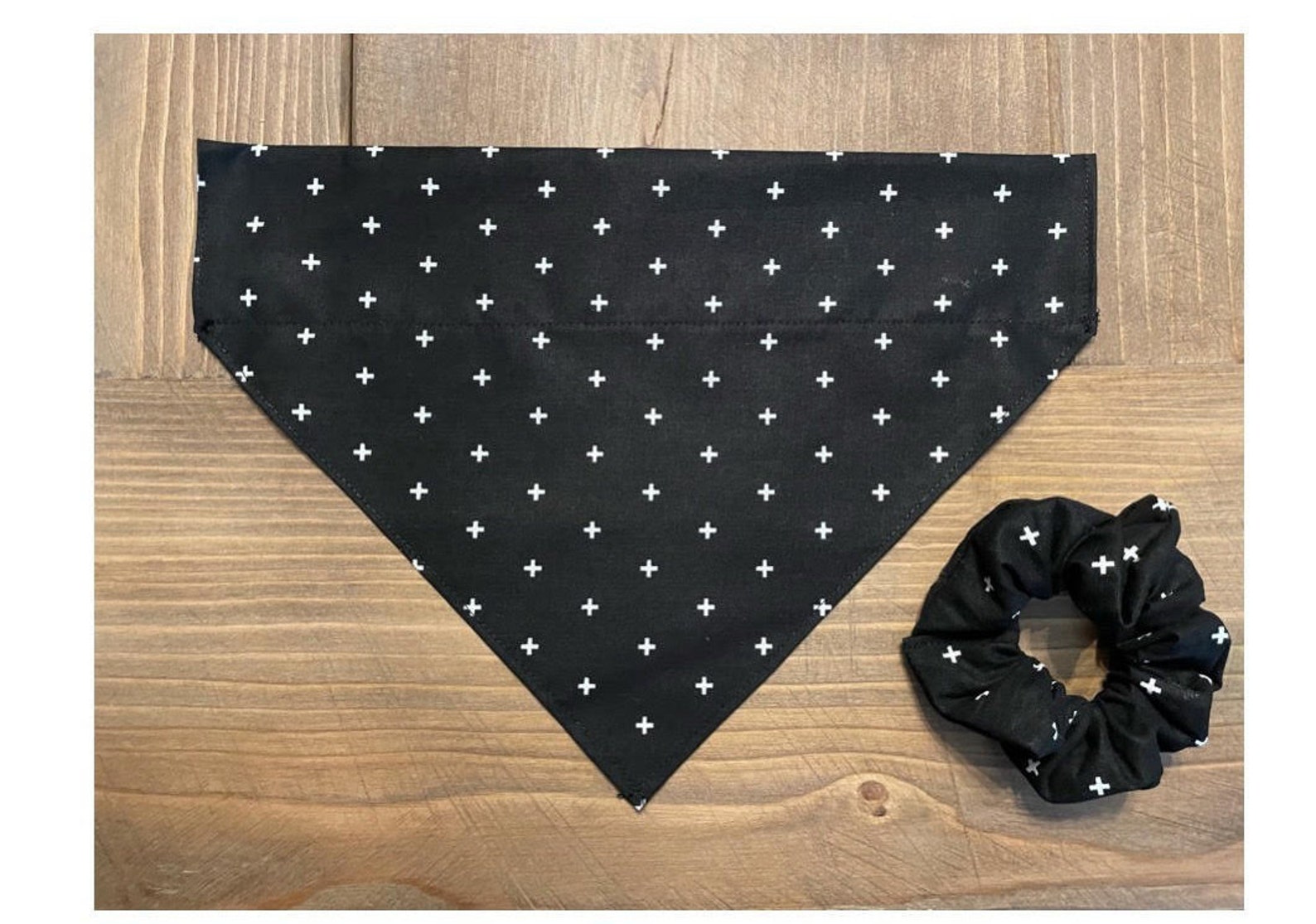 Slip Over Collar Bandana Black Ice Etsy UK