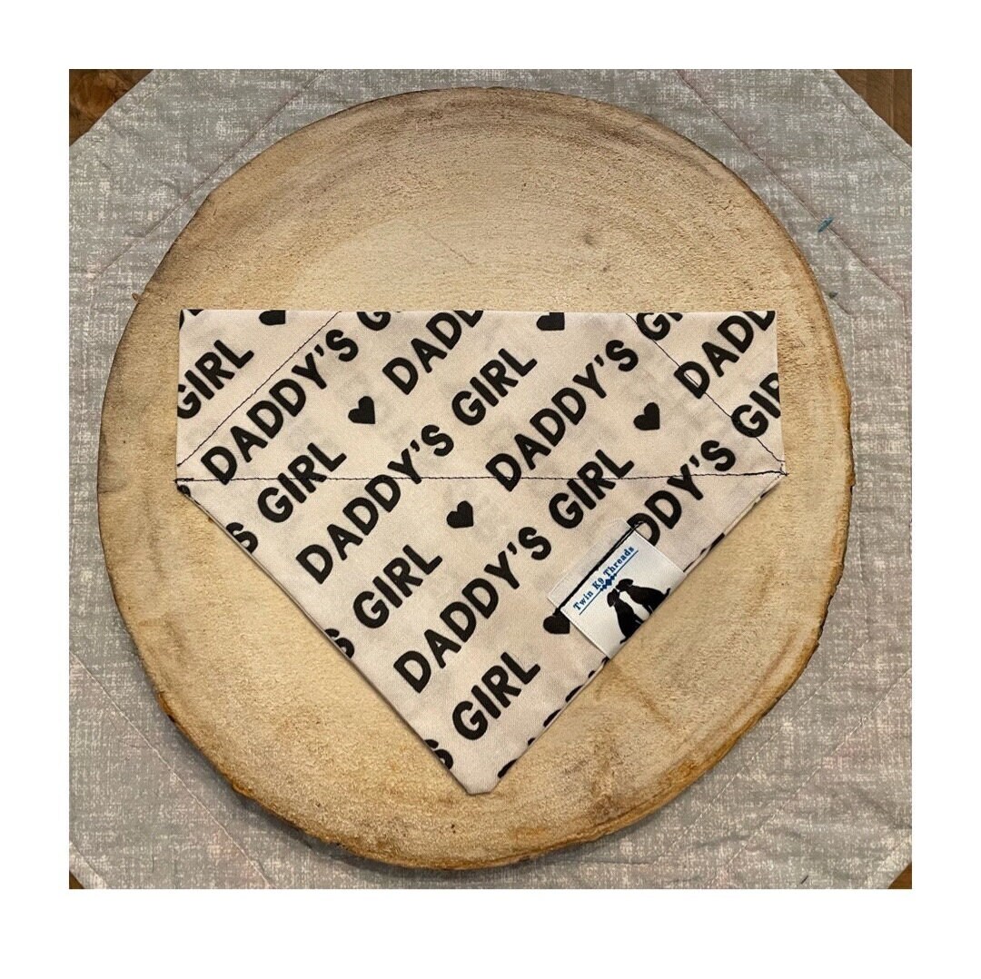 Daddy's Girl Dog Bandana, Over Collar Bandana, Custom Dog Bandana