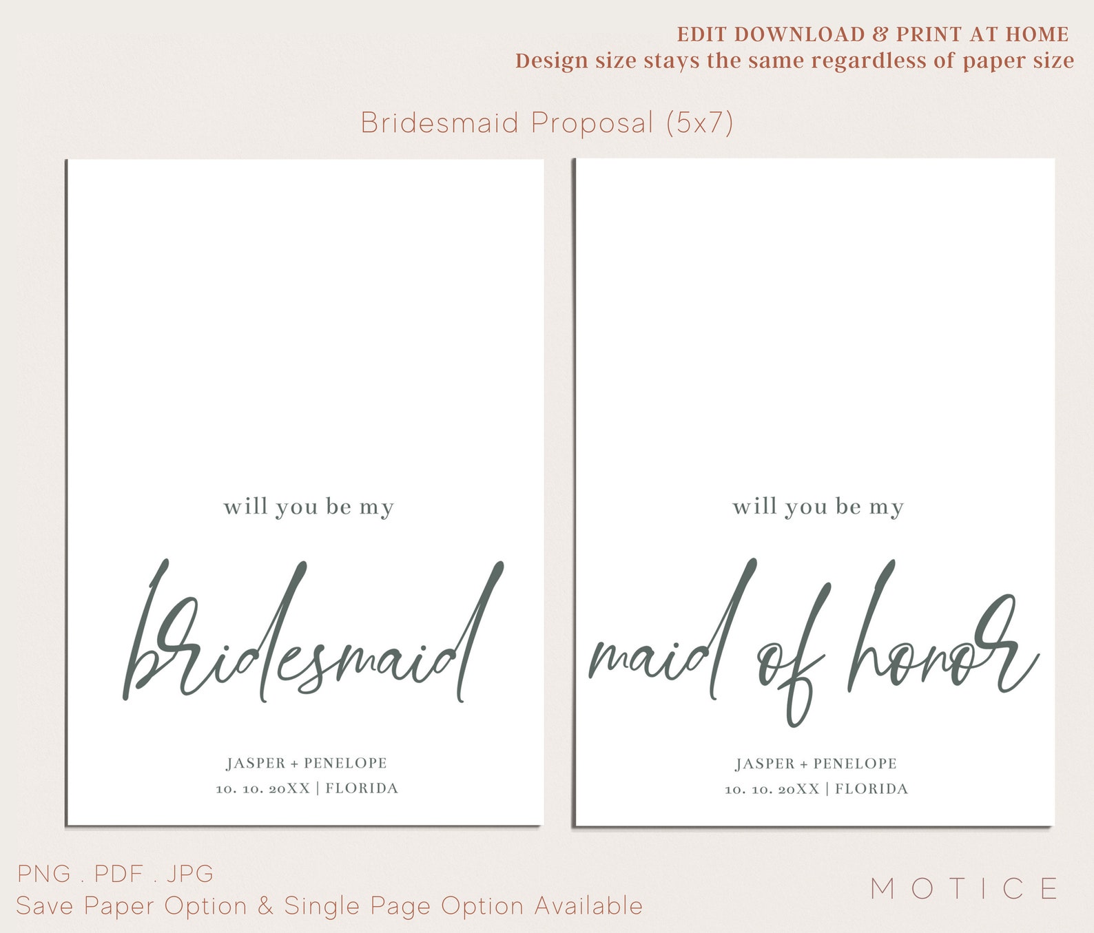 Modern Bridesmaid Proposal Template Modern Printable Wedding Etsy Modern Bridesmaid Proposal Template Modern Printable Wedding Etsy